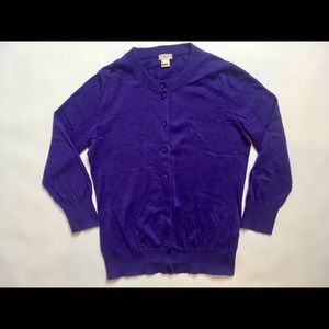 J. CREW The Clare Cardigan Plum